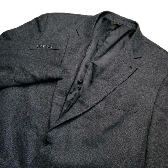 Oak Hill Blazer Men 4XLT (61) Charcoal Gray Textured 2-Button Sport Coat
